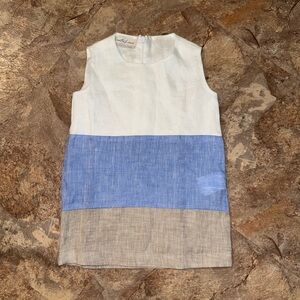Color Block Sleeveless Babygirl Dress